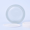 200ml Frosted Glass Container & White Lid - Box of 6