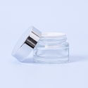15ml Clear Jar With Silver Lid - Box of 10