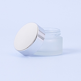 15ml Frosted Jar With Silver Lid - Box of 10