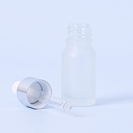 10ml Frosted Dropper Bottle With Silver Pipette -Box of 10
