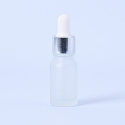 10ml Frosted Dropper Bottle With Silver Pipette -Box of 10