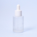 30ml Frosted Dropper Bottle With White Pipette - Box of 10