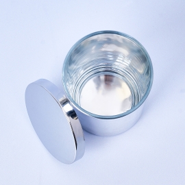 30cl Silver Electroplated Glass with Lid