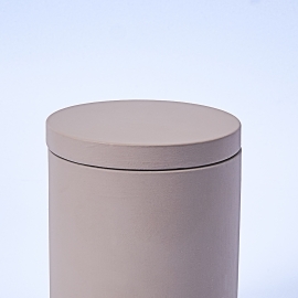 Grey Concrete Candle Jar With Lid - 200ml Available at The Soap Kitchen UK ™