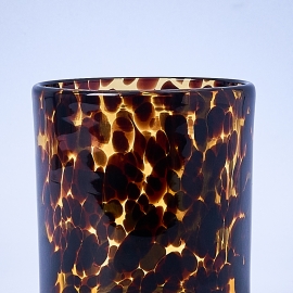 30cl Brown Tortoise Curved Candle Glass - Box of 6