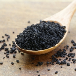Hawaiian Black Lava Sea Salt, Spoon