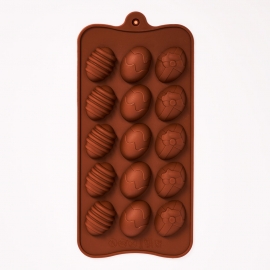 Easter Egg Mould, Silicone, Set of 15