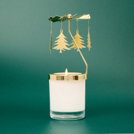 Rotating 20cl Candle Carousel - Christmas Trees