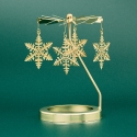 Rotating 20cl Candle Carousel - Christmas Snowflakes