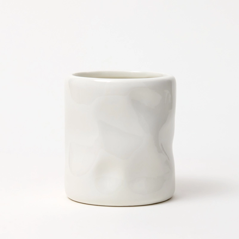 200ml White Ceramic Wave Jar – Box of 6