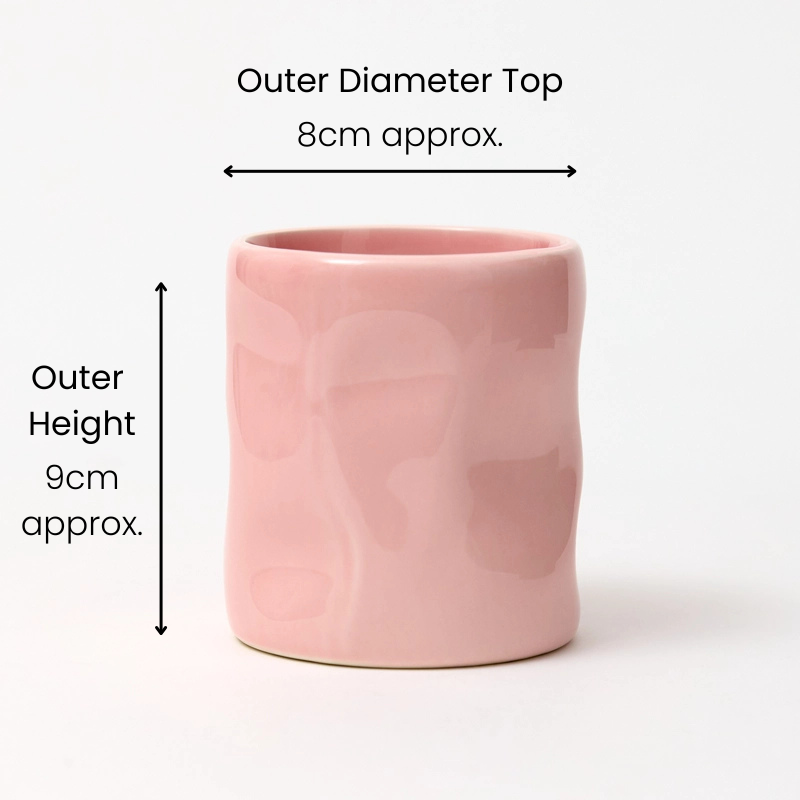 200ml Pink Ceramic Wave Jar – Box of 6 - Image 3