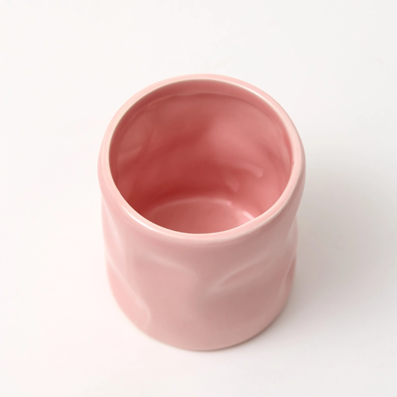 200ml Pink Ceramic Wave Jar – Box of 6 - Image 4