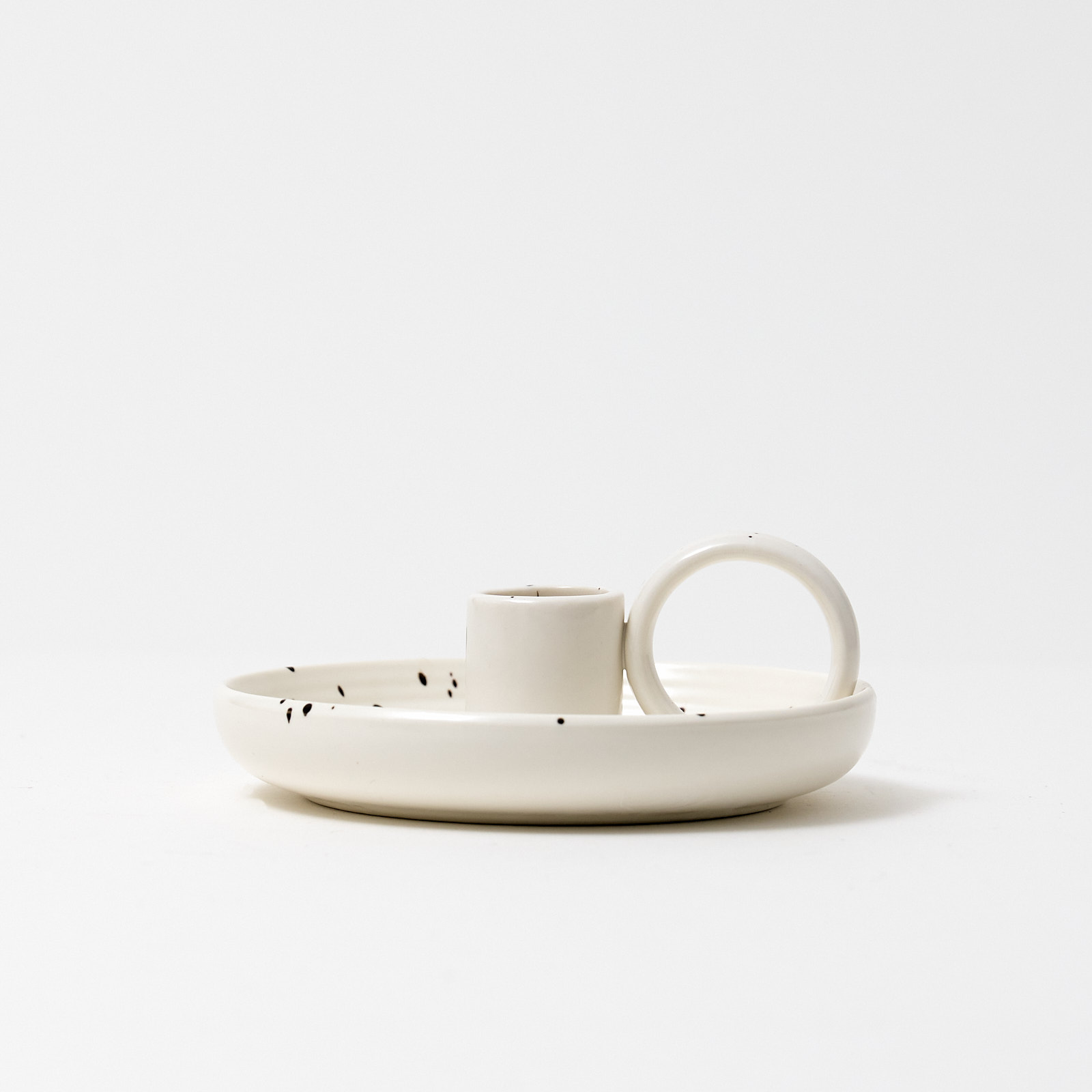 Ceramic Single Candle Holder – Speckled - Image 3