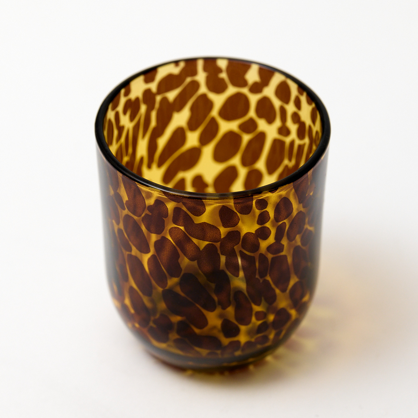 20cl Brown Tortoise Curved Candle Glass – Box of 6 - Image 5