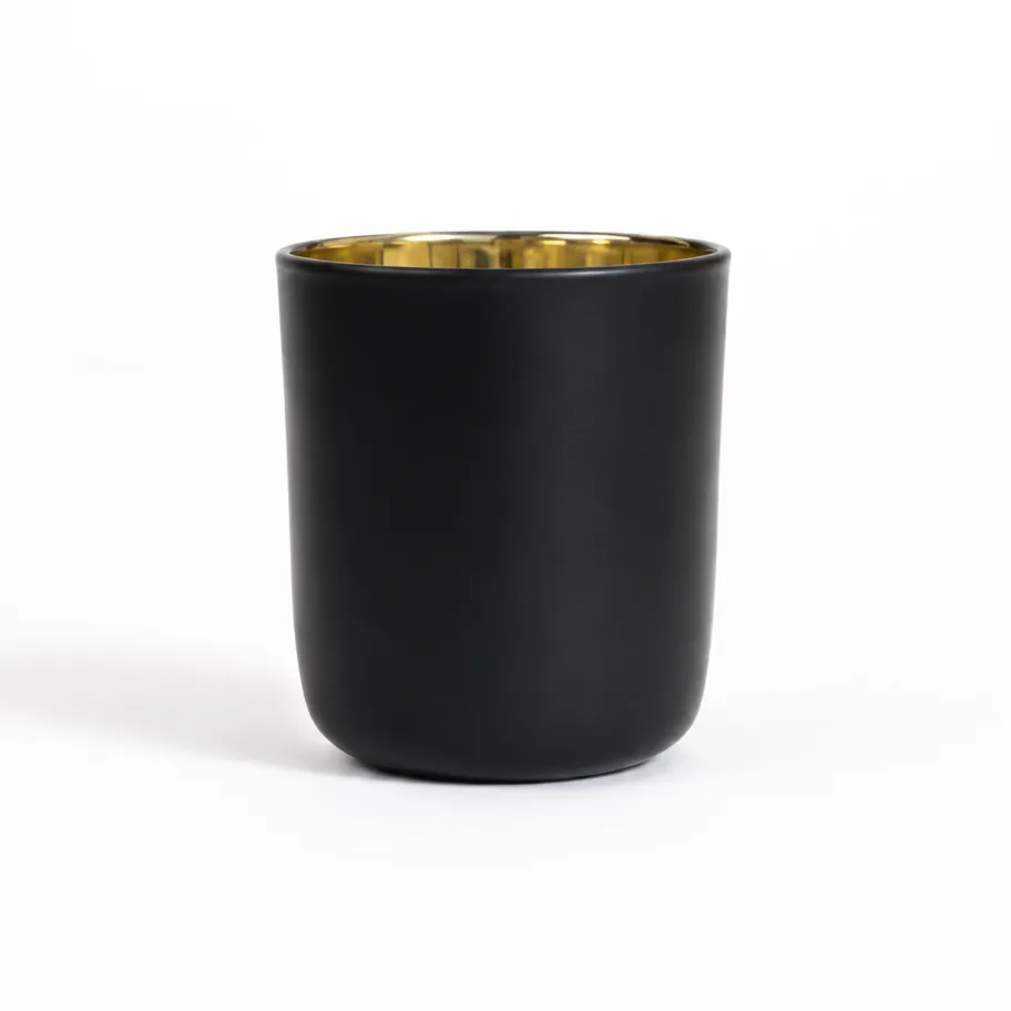 30cl Electro Gold/Black Matte Curved Glasses – Box of 6