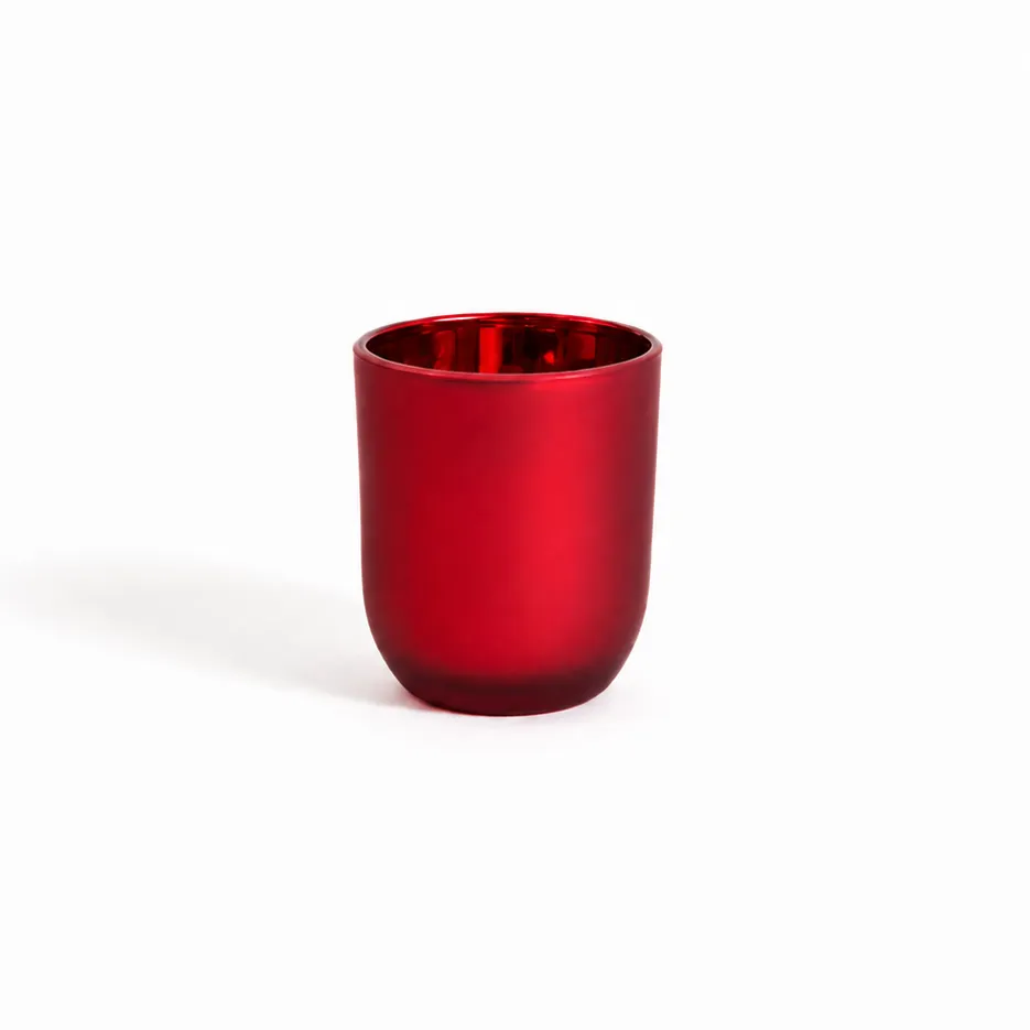20cl Electro Red Frosted Matte Curved Glasses – Box of 6