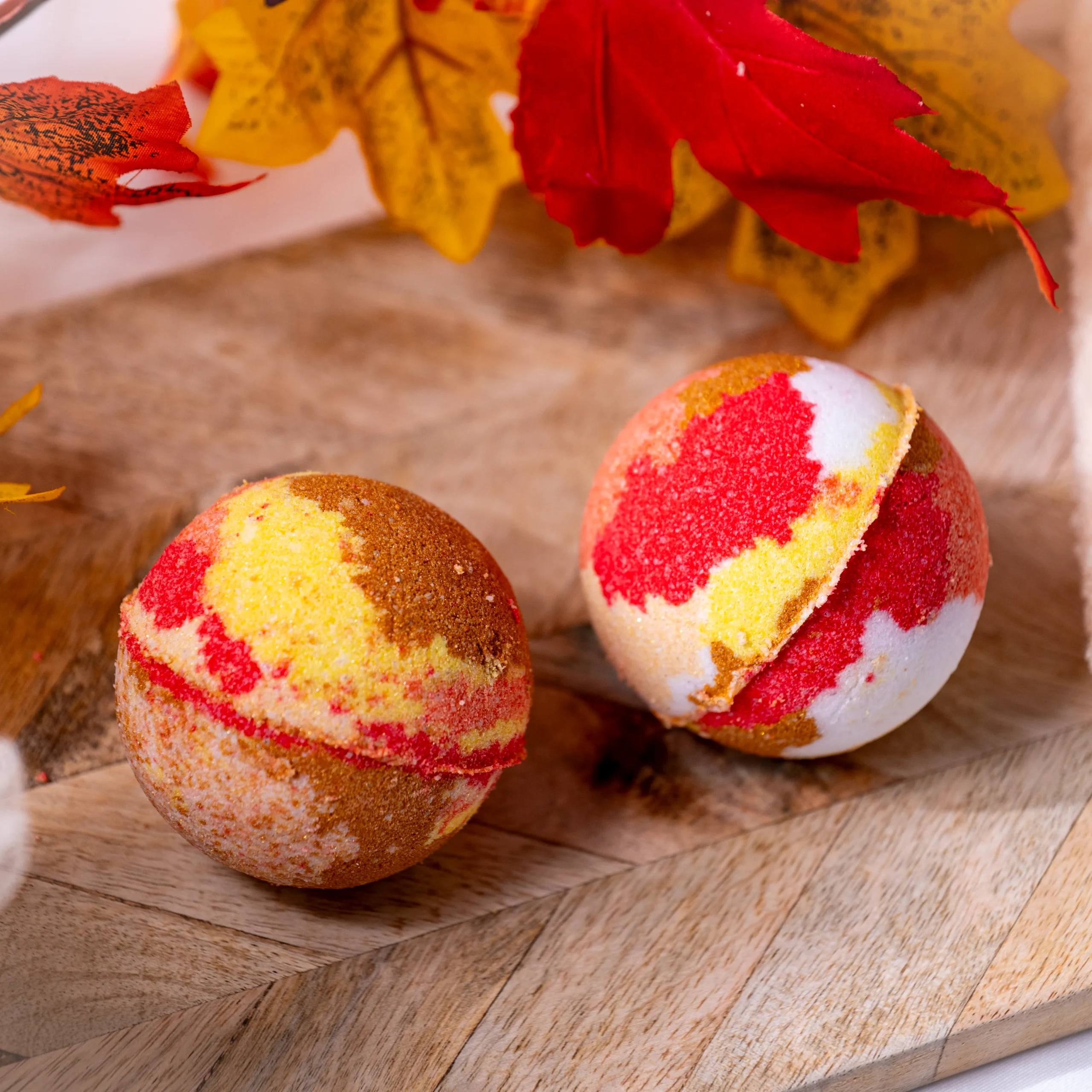 How to Make Harvest Sunset Bath Bombs