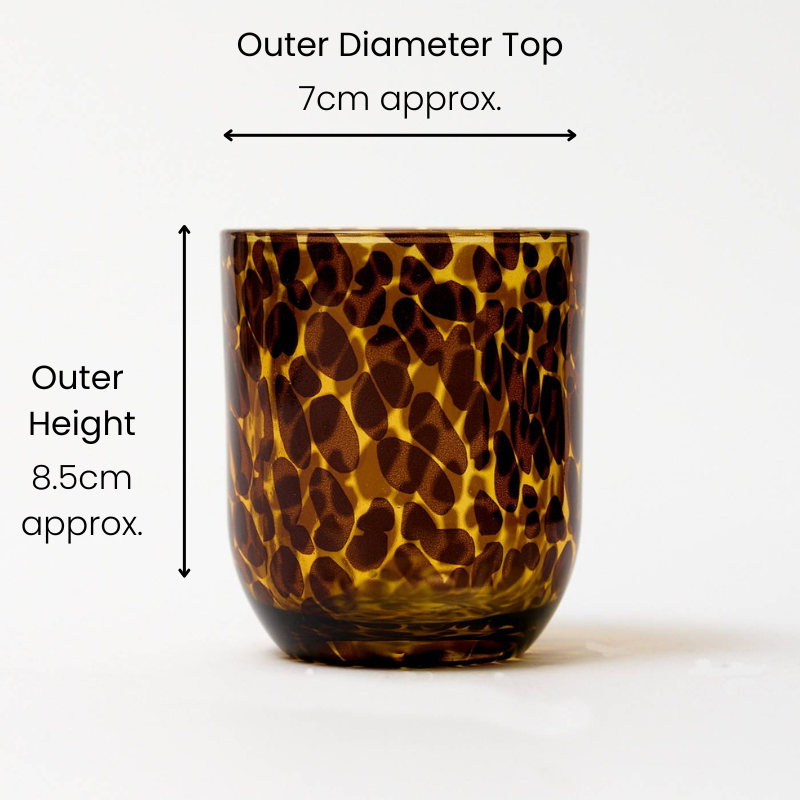 20cl Brown Tortoise Curved Candle Glass – Box of 6 - Image 3