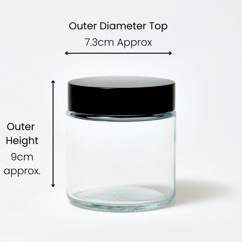 200ml Clear Glass Jar With Lid – Box of 6 - Image 3